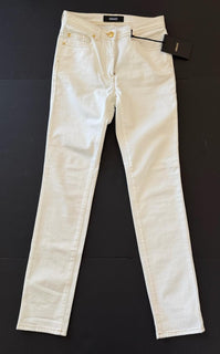 Versace Women's Medusa Denim WhiteJeans Size 26 US A89556S NWT $850