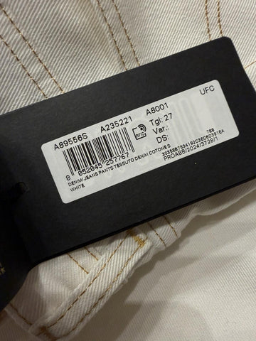 Versace Women's Medusa Denim WhiteJeans Size 27 US A89556S NWT $850