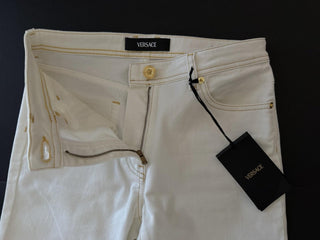 Versace Women's Medusa Denim WhiteJeans Size 27 US A89556S NWT $850