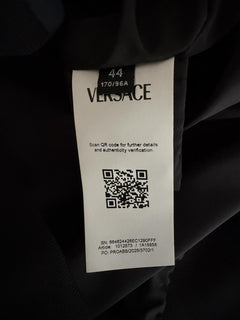 Versace Medusa Women's Blouson Shiny Nylon Jacket Black/Gold 44 Euro 1012573 NWT