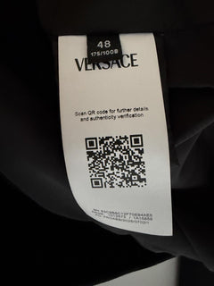 Versace Medusa Women's Blouson Shiny Nylon Jacket Black/Gold 48 Euro 1012573 NWT