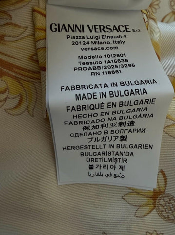 Versace Medusa Women’s Twill Silk Shirt Ivory & Gold 4 US (40 Euro) 1008274 NWT