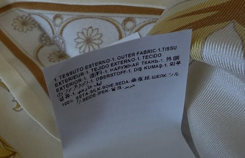 Versace Medusa Women’s Twill Silk Shirt Ivory & Gold 4 US (40 Euro) 1008274 NWT