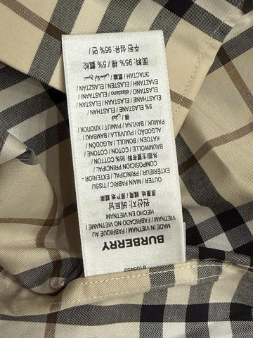 Burberry Shefford Modern Beige IP Check Short Sleeve Shirt XS 8105453 NWT $610