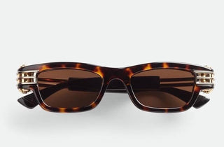 Bottega Veneta Unisex Bolt Squared Sunglasses Brown BV1308S Japan 791665 NIB