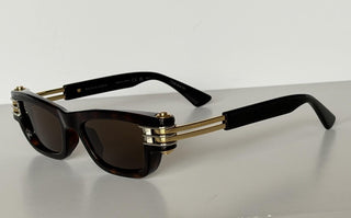 Bottega Veneta Unisex Bolt Squared Sunglasses Brown BV1308S Japan 791665 NIB