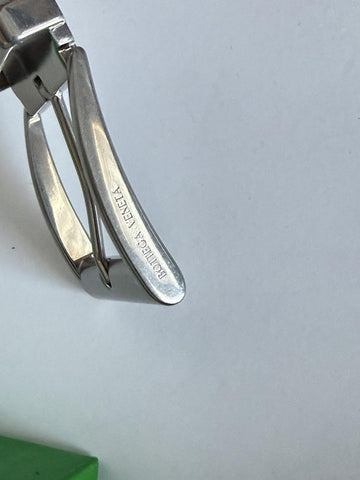 Bottega Veneta Intrecciato Reversible Gray/Red Belt 36/90 611394 Italy NWT $790