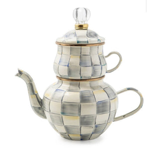 MacKenzie-Childs  Sterling Check High Tea Set New