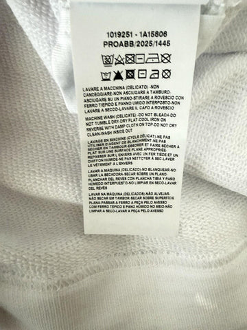 Versace Logo White Cotton Crop Sweatshirt 2 US (38 Euro) 1019251 NWT