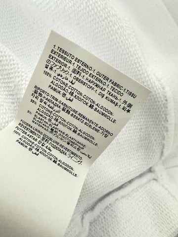 Versace Logo White Cotton Crop Sweatshirt 6 US (42 Euro) 1019251 NWT