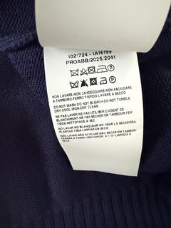 Versace Greca Knit Cotton Sweater Blue 58 Euro (4XL) 1021724 NWT $1125