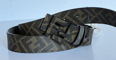 Fendi FF Reversible Brown/Black and Gray Leather Belt 105/42 IT 7C0424 NWT $750