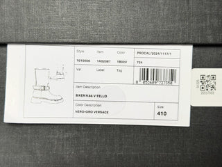 Versace Black Leather Boots 11 US (41 Euro) 1015606 NIB $1500