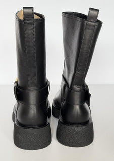Versace Black Leather Boots 11 US (41 Euro) 1015606 NIB $1500