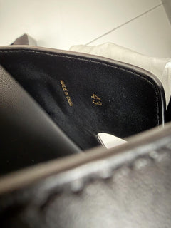 Versace Medusa Black Leather Slides Sandals 10 US (43 Euro) 1020767 NIB