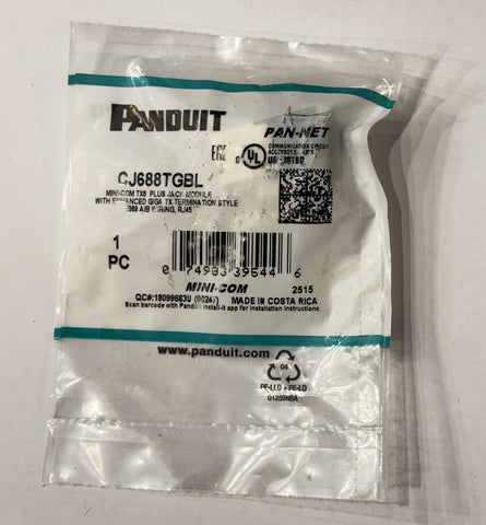 PANDUIT CJ688TGBL Mini-com TX5 Plus Jack Module