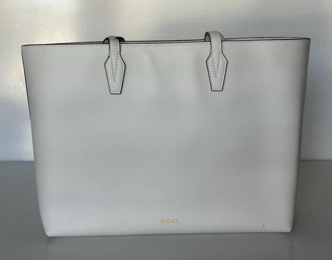 Versace Gold Medusa Calf Leather White Tote Bag 1015533 Italy NWT $1875