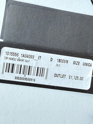 Versace Virtus Grainy Calf Leather Black Top Handle Bag 1015556 IT NWT $1700