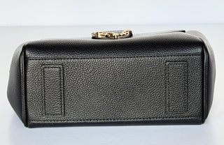Versace Virtus Grainy Calf Leather Black Top Handle Bag 1015556 IT NWT $1700