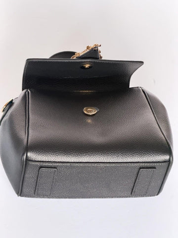 Versace Virtus Grainy Calf Leather Black Top Handle Bag 1015556 IT NWT $1700