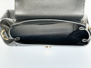 Versace Virtus Grainy Calf Leather Black Top Handle Bag 1015556 IT NWT $1700