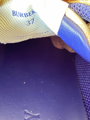 Burberry Women’s Teacup IP Check Sneakers 7 US (37 Euro)  Italy 8105187 NIB $750