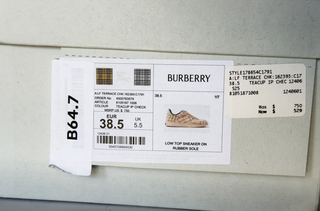 Burberry Women’s Teacup IP Check Sneakers 8.5 US (38.5)  Italy 8105187 NIB $750