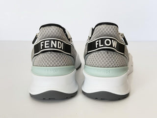 Fendi Flow Sneakers Gray/White/Green 9 US (8 Fendi) 7E1689 NIB $1190