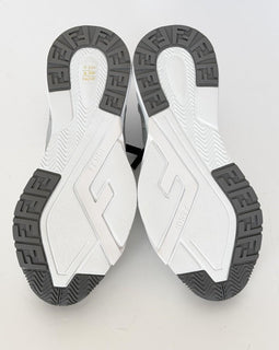 Fendi Flow Sneakers Gray/White/Green 9 US (8 Fendi) 7E1689 NIB $1190