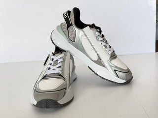 Fendi Flow Sneakers Gray/White/Green 10 US (9 Fendi) 7E1689 NIB $1190