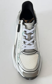 Fendi Flow Sneakers Gray/White/Green 10 US (9 Fendi) 7E1689 NIB $1190