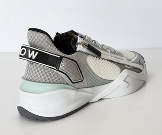 Fendi Flow Sneakers Gray/White/Green 10 US (9 Fendi) 7E1689 NIB $1190
