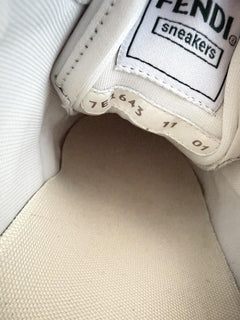 Fendi FF Match Leather White/Green Sneakers 12 US (11 Fendi) 7E1643 IT NIB $970