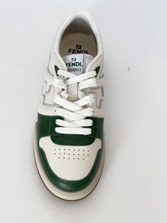 Fendi FF Match Leather White/Green Sneakers 12 US (11 Fendi) 7E1643 IT NIB $970