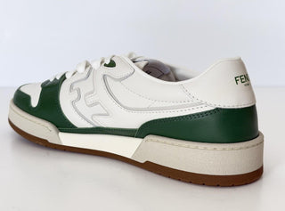 Fendi FF Match Leather White/Green Sneakers 12 US (11 Fendi) 7E1643 IT NIB $970