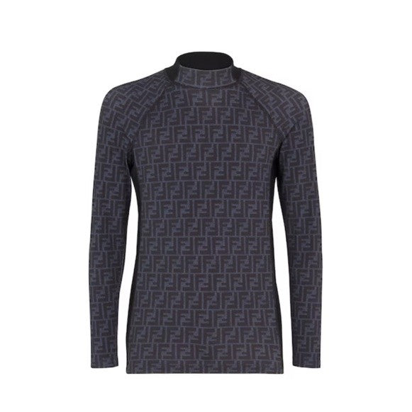 Fendi FF Logo Print Black Jumper M FAF703 IT NWT $930