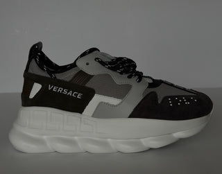 Versace Men's Chain Reaction Chunky Sneakers Gray 8 US (41 Euro) 1021575 IT NIB