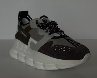 Versace Men's Chain Reaction Chunky Sneakers Gray 13 US (46 Euro) 1021575 IT NIB