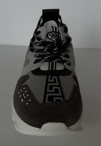 Versace Men's Chain Reaction Chunky Sneakers Gray 13.5 US (46.5) 1021575 IT NIB