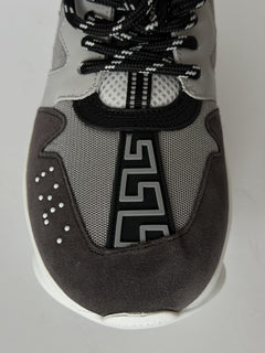 Versace Men's Chain Reaction Chunky Sneakers Gray 13.5 US (46.5) 1021575 IT NIB