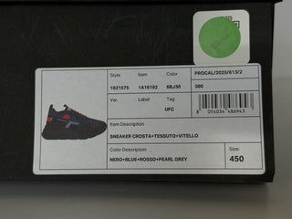 Versace Chain Reaction Chunky Sneakers Black/Blue 12 US (45 Eu) 1021575 IT NIB