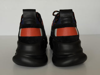Versace Chain Reaction Chunky Sneakers Black/Blue 13 US (46 Eu) 1021575 IT NIB