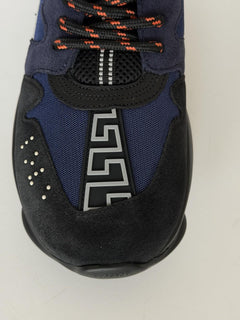 Versace Chain Reaction Chunky Sneakers Black/Blue 13 US (46 Eu) 1021575 IT NIB