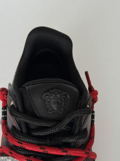 Versace Men's Greca Sneakers Red/Gray 7 US (40 Euro) IT 1021490 NIB