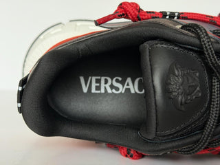 Versace Men's Greca Sneakers Red/Gray 7 US (40 Euro) IT 1021490 NIB