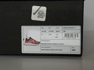 Versace Men's Greca Sneakers Red/Gray 7 US (40 Euro) IT 1021490 NIB