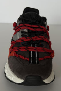 Versace Men's Greca Sneakers Red/Gray 7 US (40 Euro) IT 1021490 NIB