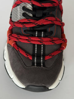 Versace Men's Greca Sneakers Red/Gray 7 US (40 Euro) IT 1021490 NIB