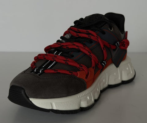 Versace Men's Greca Sneakers Red/Gray 10 US (43 Euro) IT 1021490 NIB