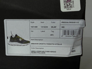 Versace Men's Greca Sneakers Gray/Green 13.5 US (46.5 Euro) IT 1021490 IT NIB